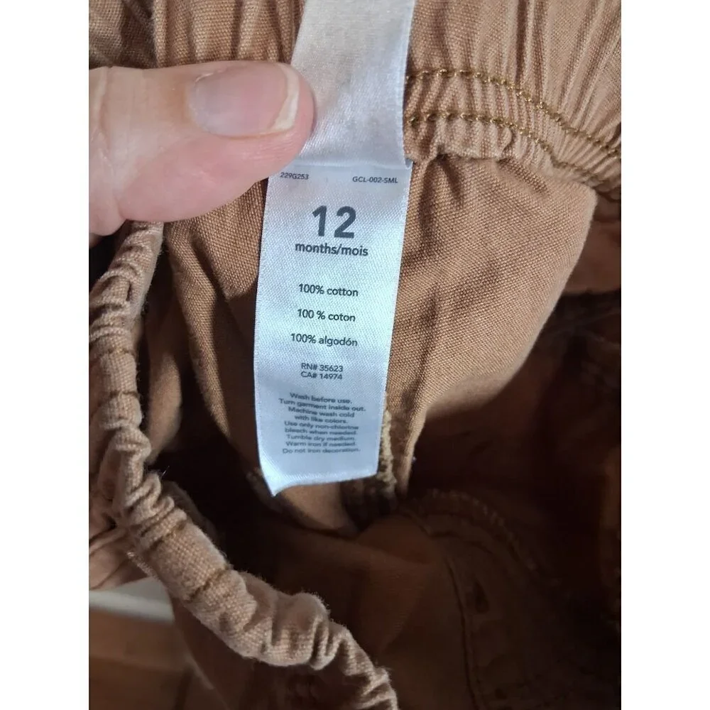 Carter's Khakis Pants Casual Brown Boys Size 12 Months